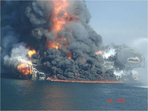 Deepwater Horizon Just Before Sinking