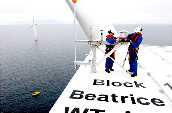 Beatrice Wind Turbine workers